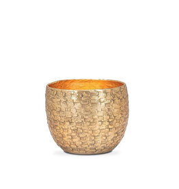 Small Hammered Gold Votive H2.75”