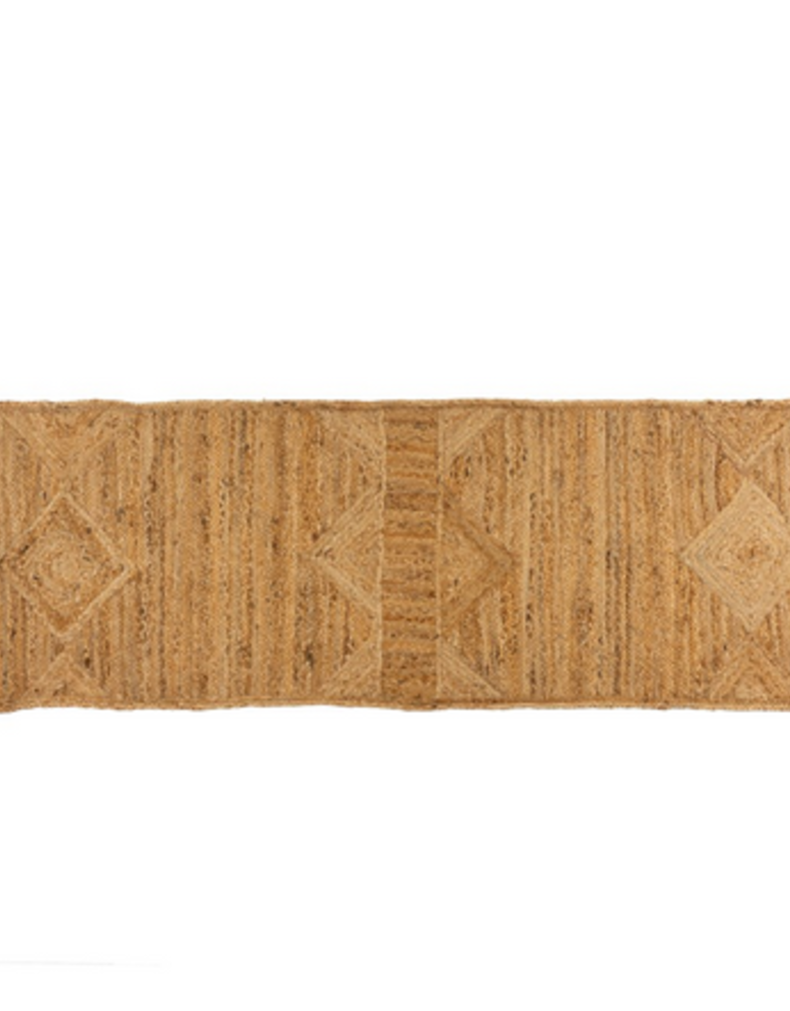 Diamond Jute Runner Rug L8' W2.5'