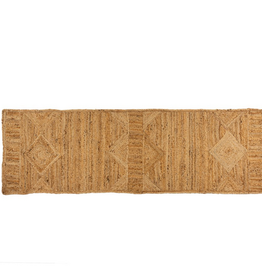 Diamond Jute Runner Rug L8' W2.5'