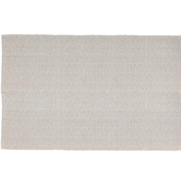Small Grey/Ivory Short Striped Mat L30" W20"