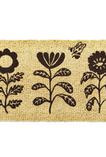 Flower Coir Doormat L30" W17"