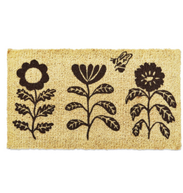 Flower Coir Doormat L30" W17"