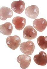 Rose Quartz Heart Stone 1"