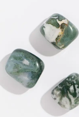 Tumbled Moss Agate Crystal 1"