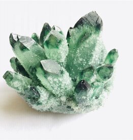 Green Phantom Quartz Cluster