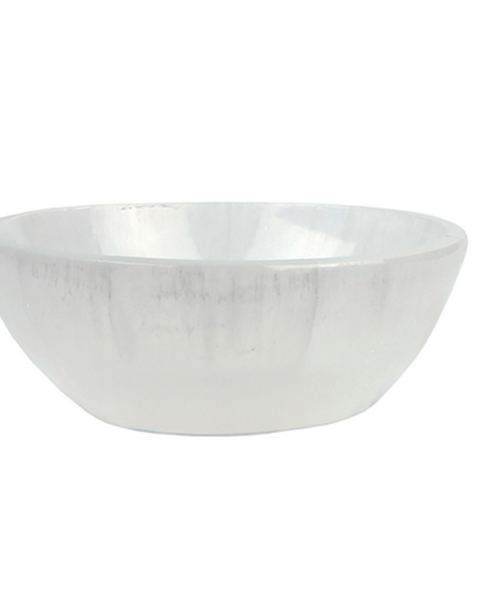 Large Round Selenite Bowl D4" H1.5"