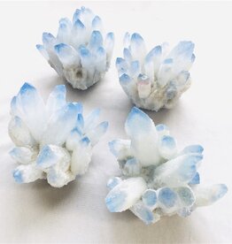 Blue Angel Aura Quartz Cluster