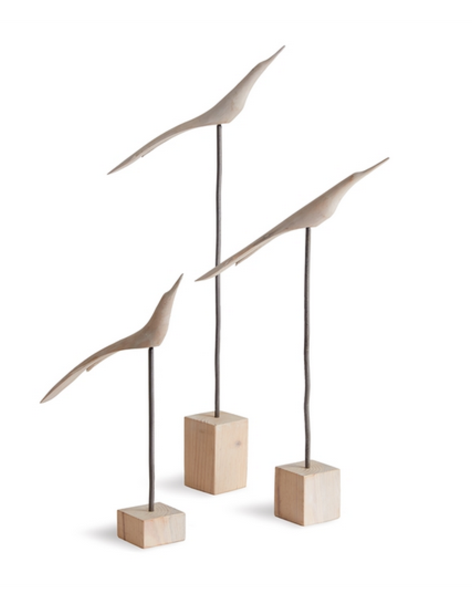Small The Flock Palilo Wood/Iron Bird L13" W2.75" H15.5"