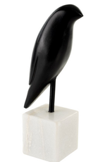 Black Modernest Marble Bird H9"