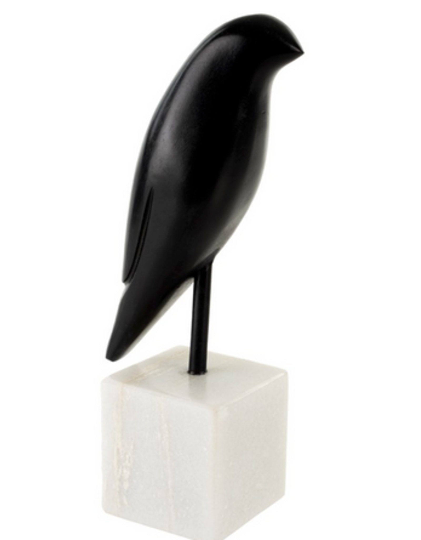 Black Modernest Marble Bird H9"