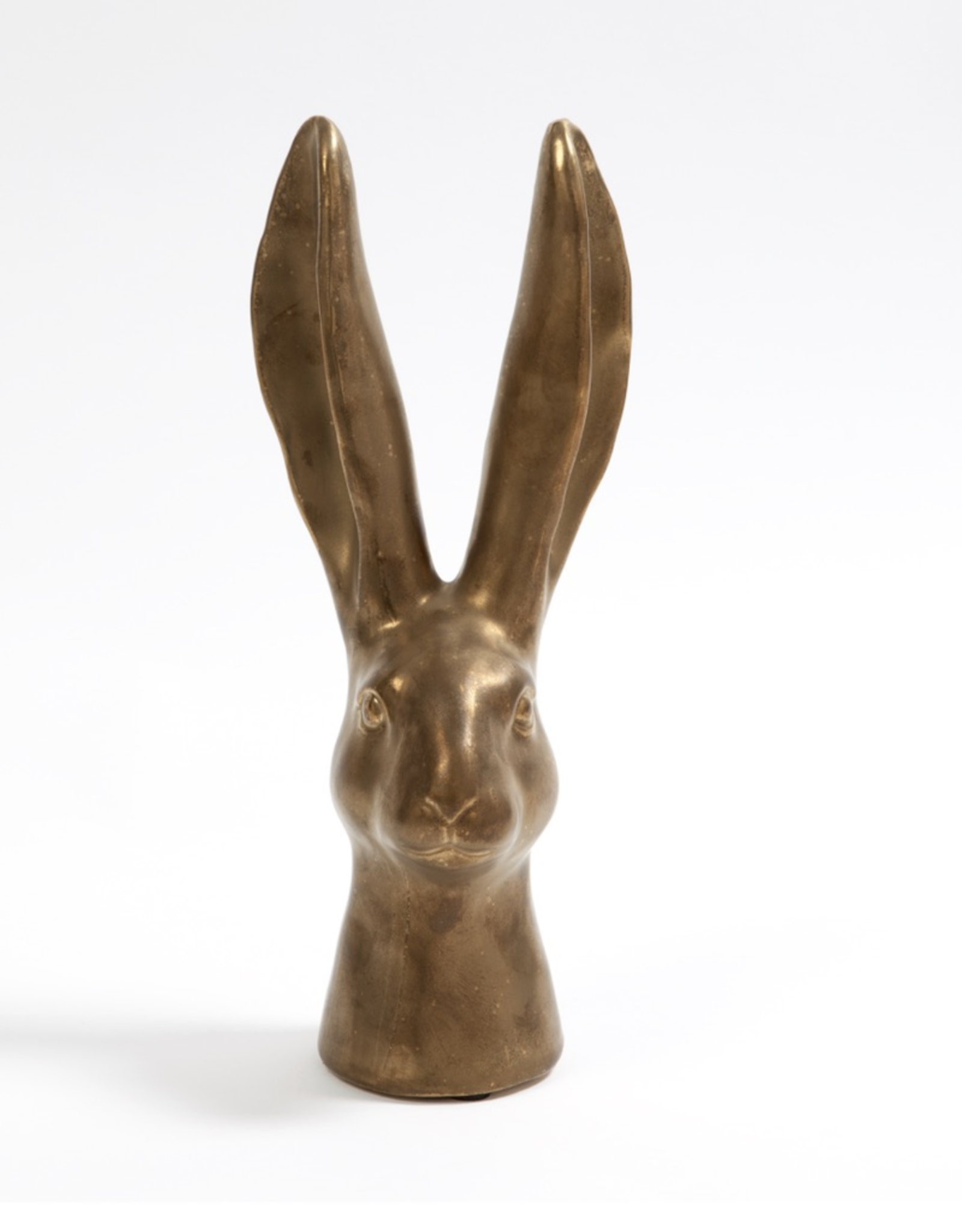 Small Matte Gold Rabbit 5"L x 4.5"W x 12.5"H