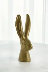 Medium Matte Gold Rabbit 6.25"L x 6.25"W x 16.25"H