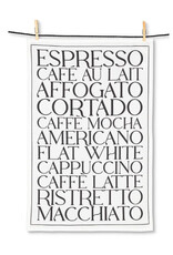 Coffee Text Tea Towel