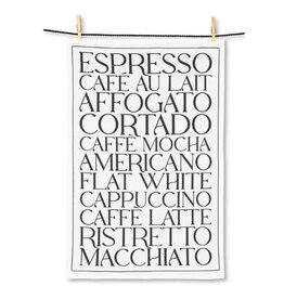 Coffee Text Tea Towel