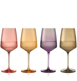 Daybreak Crystal Wine Glasses - Assorted