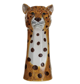 Stoneware Cheetah Vase