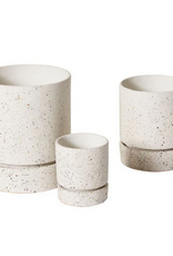Small Nisha Textured Pot with Saucer H3.75"