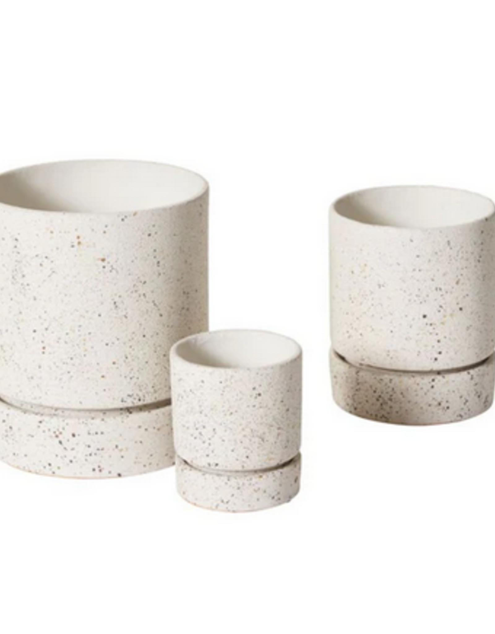 Small Nisha Textured Pot with Saucer H3.75"