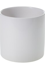 Small White Cercle Pot  D4.25" H4.25"