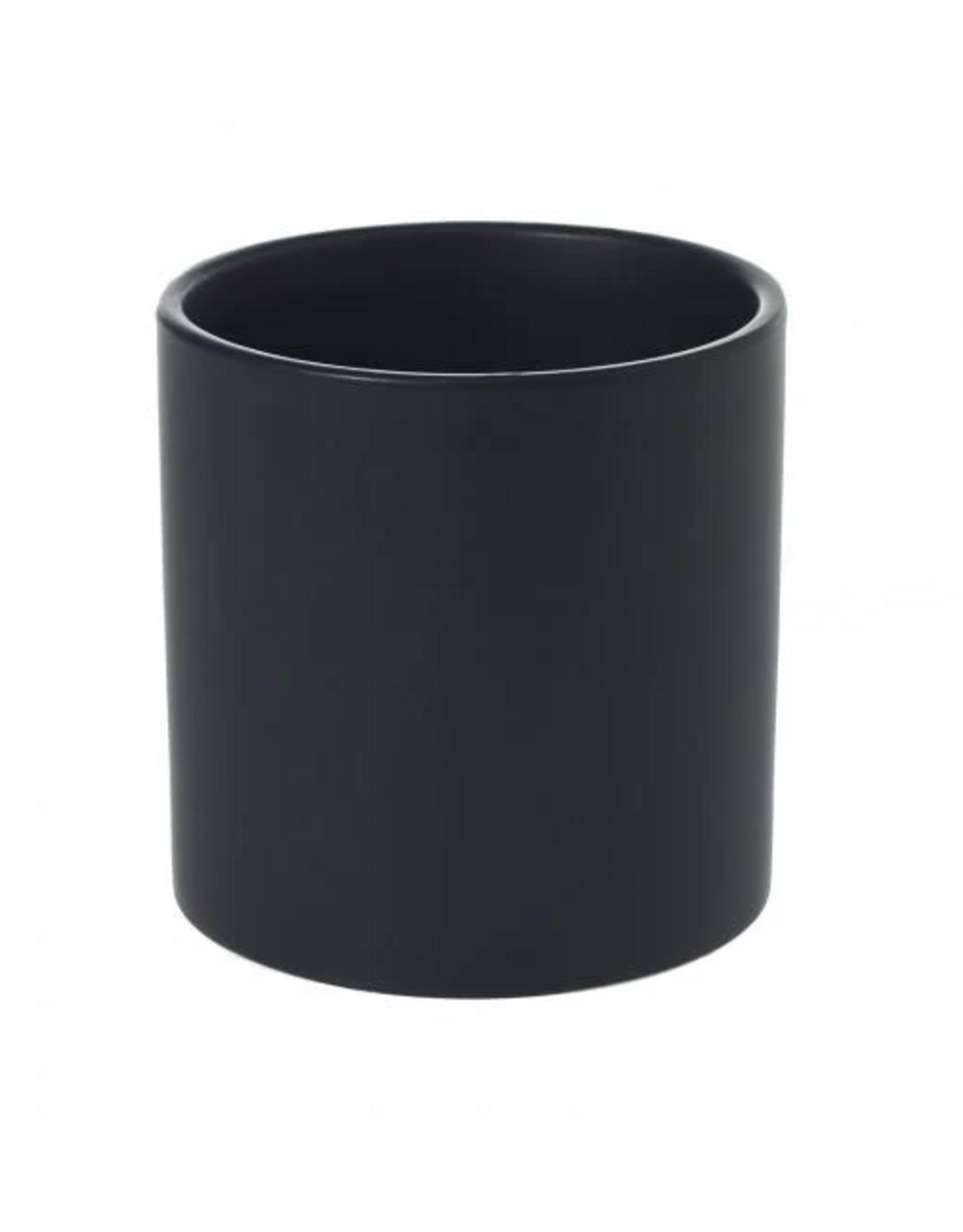 Large Black Cercle Pot D6.5" H6.25"