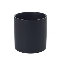 Large Black Cercle Pot D6.5" H6.25"