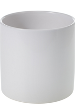 Large White Cercle Pot D6.5” H6.25”