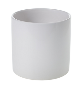 Large White Cercle Pot D6.5” H6.25”