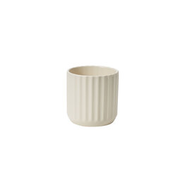 Small Off-White Beam Pot D3.25" H2.75"