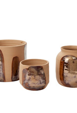 Small Bronze Brush Stroke Pot H4.25"