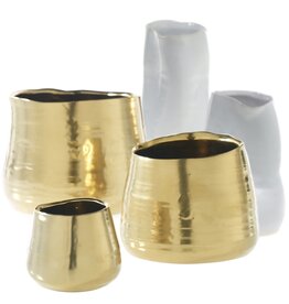 Medium Gold Tegan Pot D5.5" H4.5"