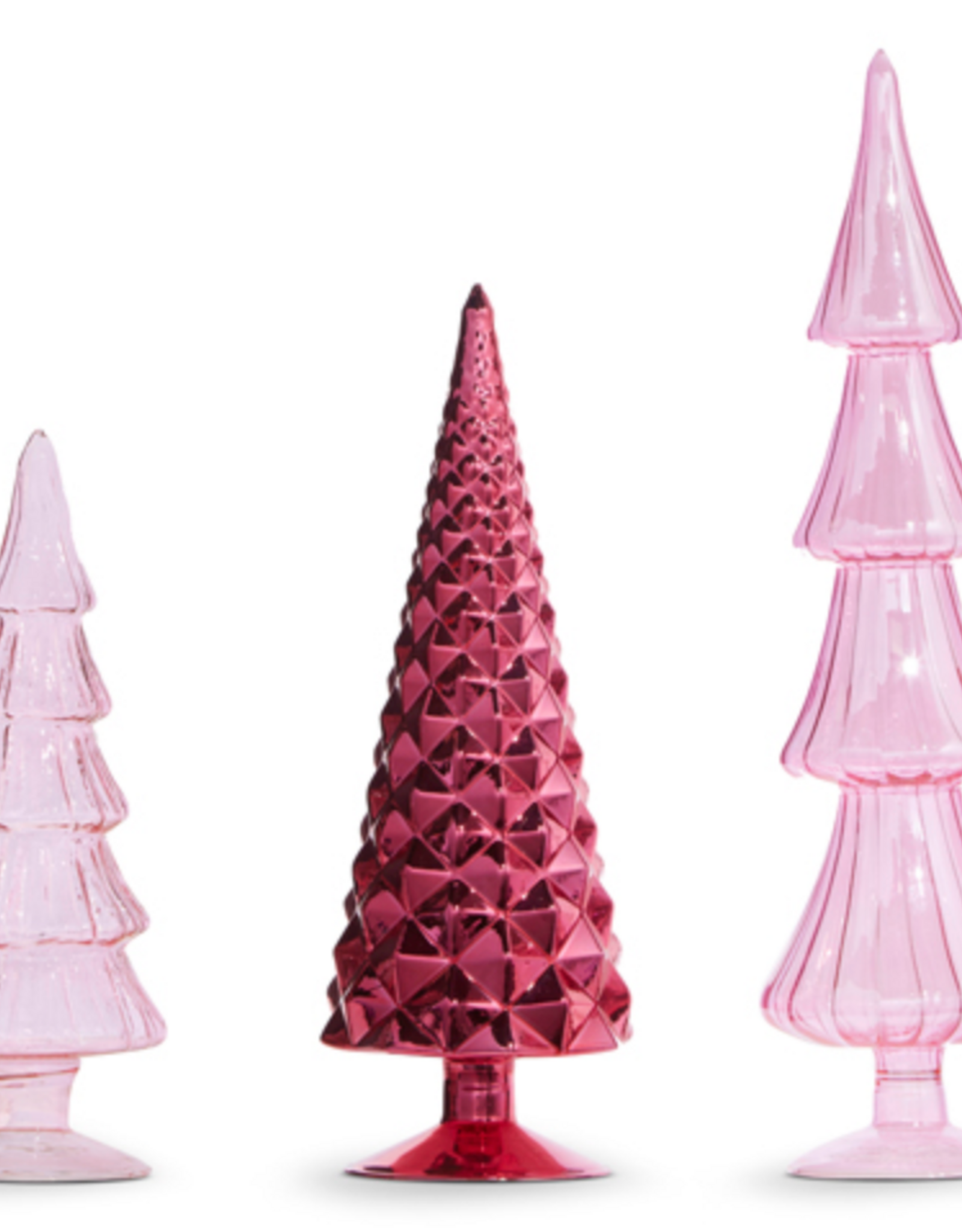 Medium Pink Glass Tree - H12"