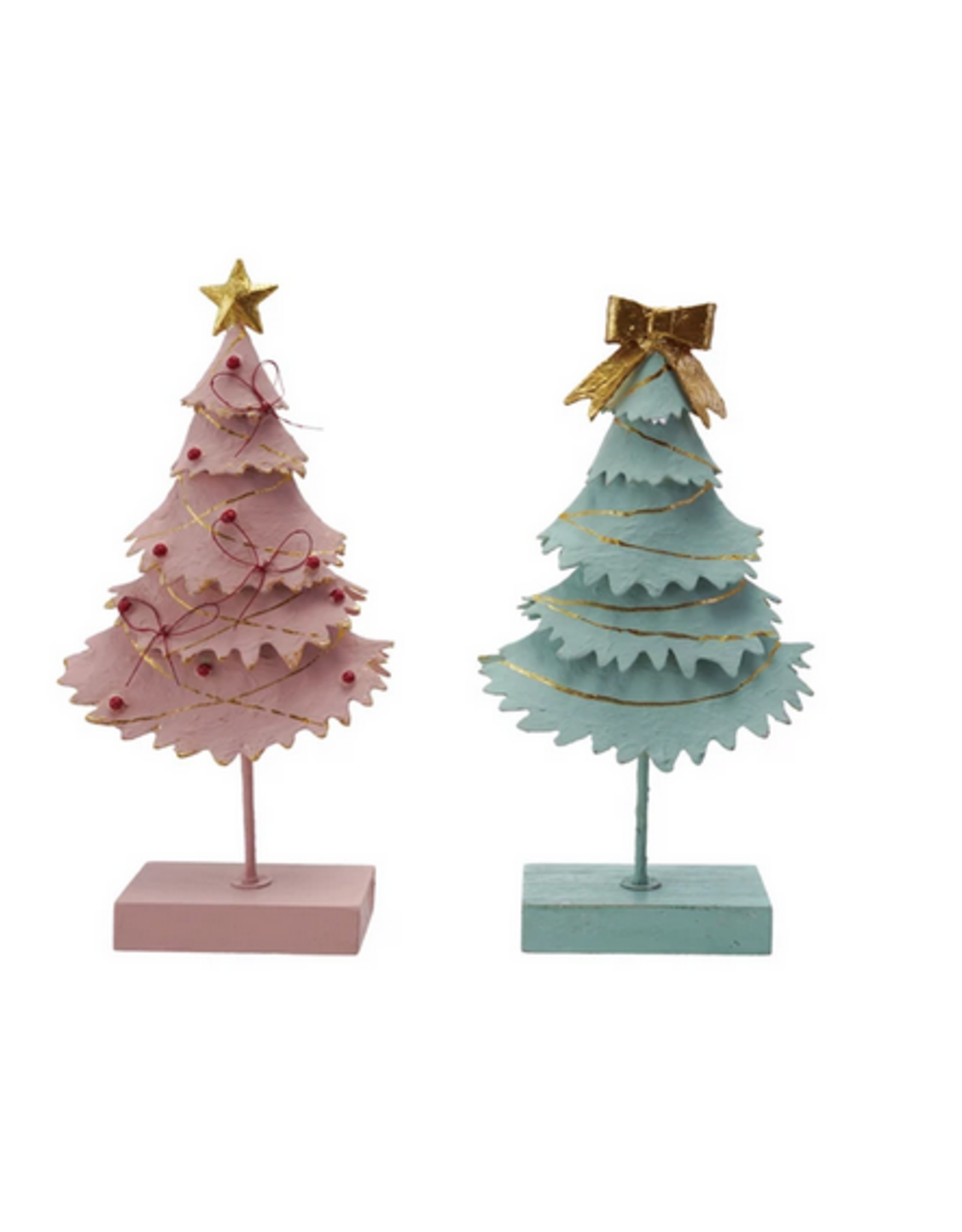 Metal Christmas Tree with Star/Bow - 2 Styles