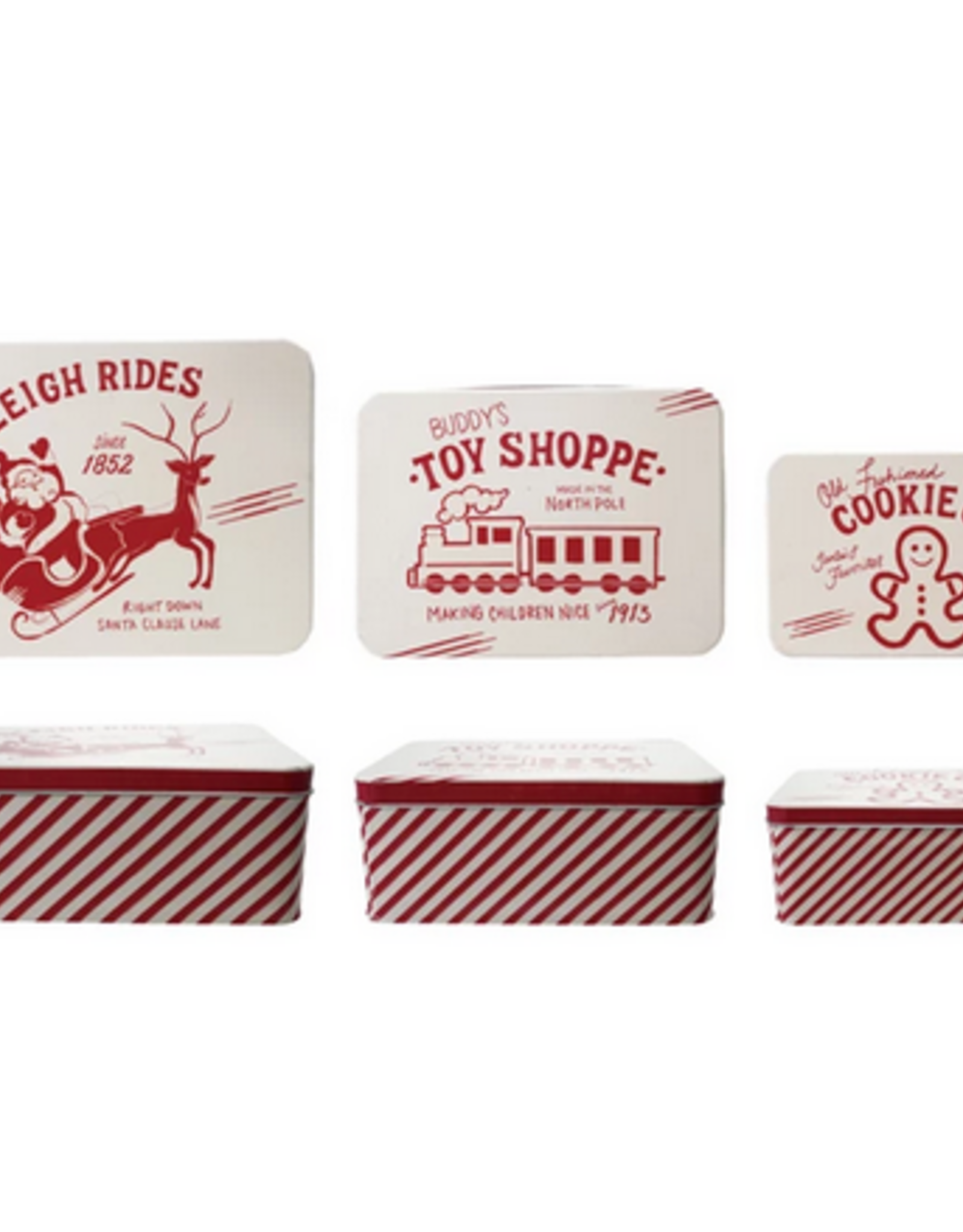 Medium Metal Box with Vintage Image