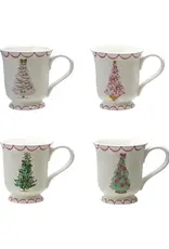 Stoneware Mug with Christmas Tree - 4 Styles