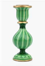 Small Green Stripe Candlestick