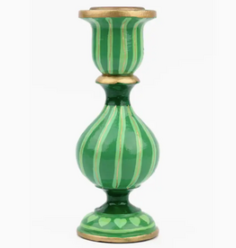 Small Green Stripe Candlestick