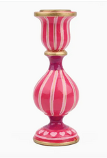 Small Pink Stripe Candlestick