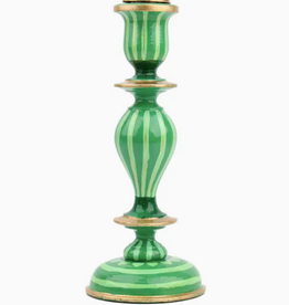 Large Green Stripe Candlestick