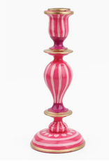Large Pink Stripe Candlestick