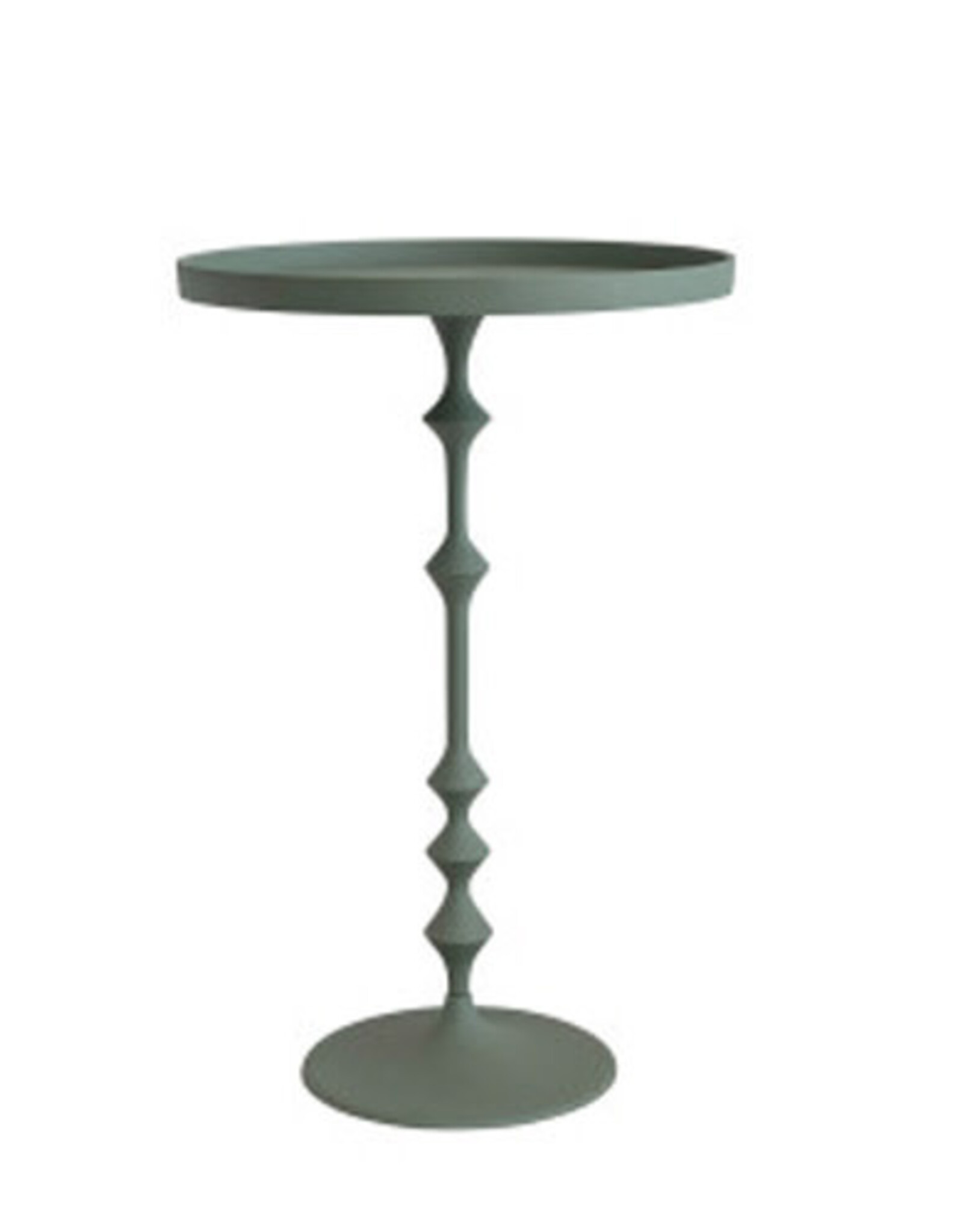 Metal Matte Sage Sand Finish Table H22.5"