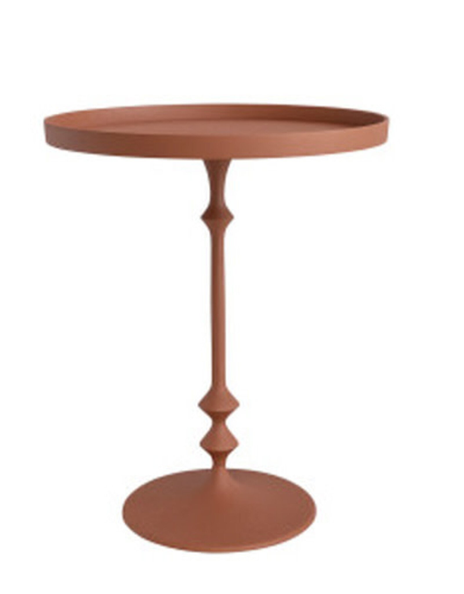 Metal Matte Sienna Sand Finish Table H17.75"