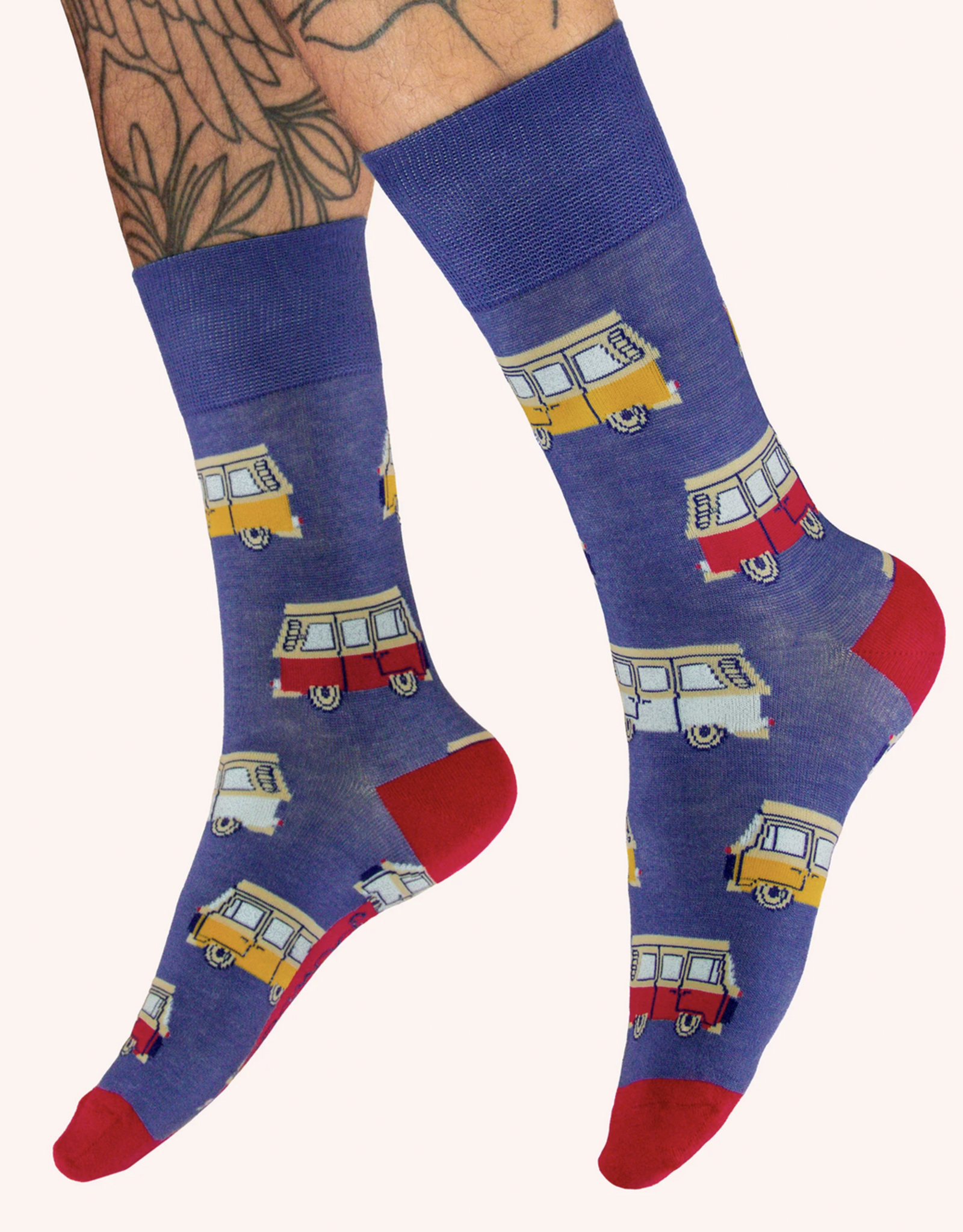 Men's Socks - Vintage Van in Denim