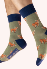 Men's Socks - Handsome Highland Cows