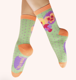 Socks - Spring Pansies