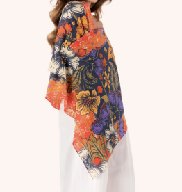 Trailing Floral Cotton Scarf