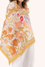 Birds in Bloom Cotton Scarf