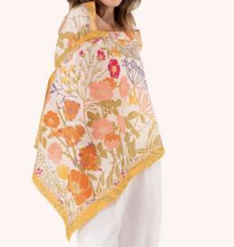 Birds in Bloom Cotton Scarf