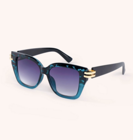 Sunglasses - Philomena in Teal/Tortoise