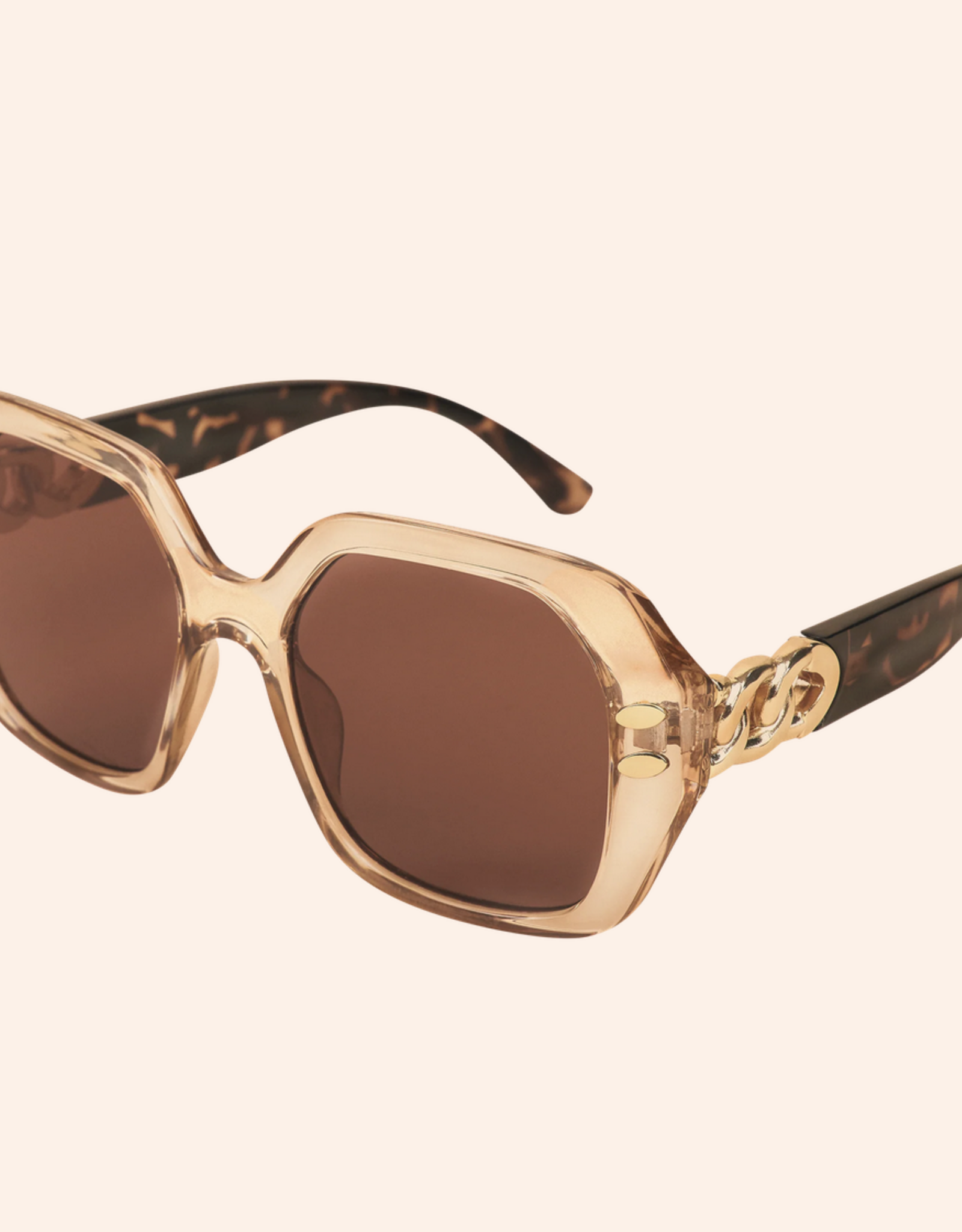 Sunglasses - Rylee Luxe in Nude/Tortoise
