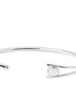 Lila Cuff with Moonstone - Silver